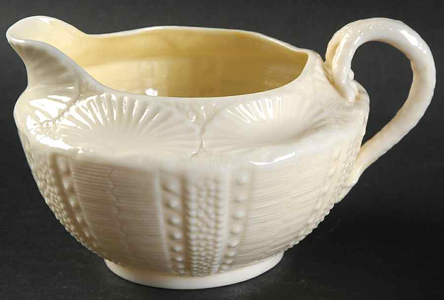 New Shell White Creamer by Belleek Pottery (Ireland)-1
