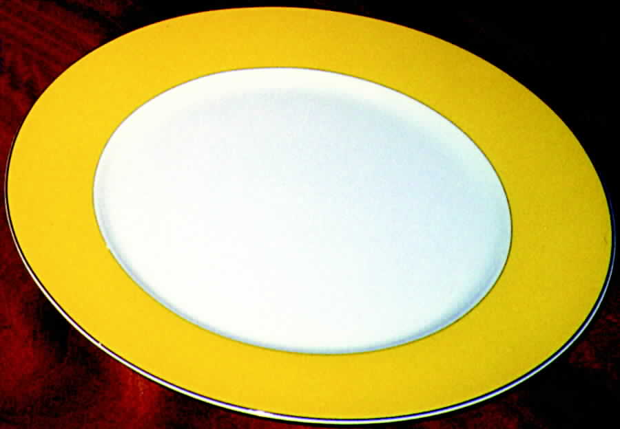 Yellow Velvet Dinner Plate by Block-1