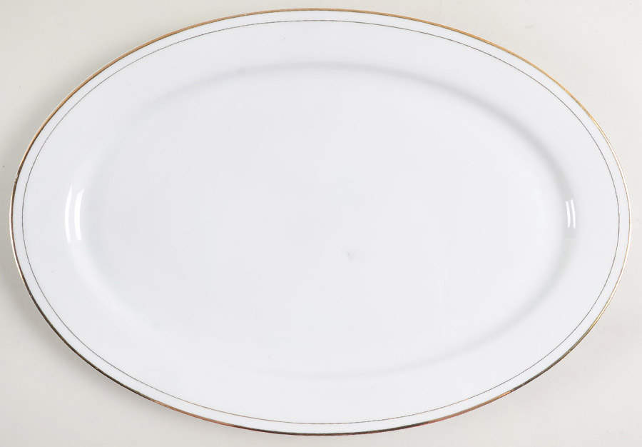 Bands Empress 14" Oval Serving Platter by Baum Brothers-1