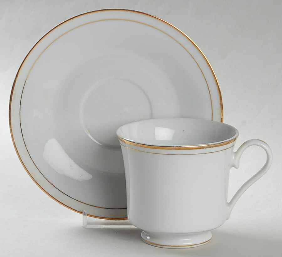 Bands Empress Footed Cup & Saucer Set by Baum Brothers-1