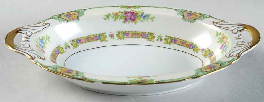 Marcia Green 9" Oval Vegetable Bowl by Black Knight-1