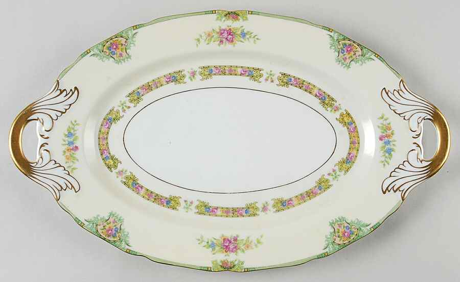 Marcia Green 14" Oval Serving Platter by Black Knight-1
