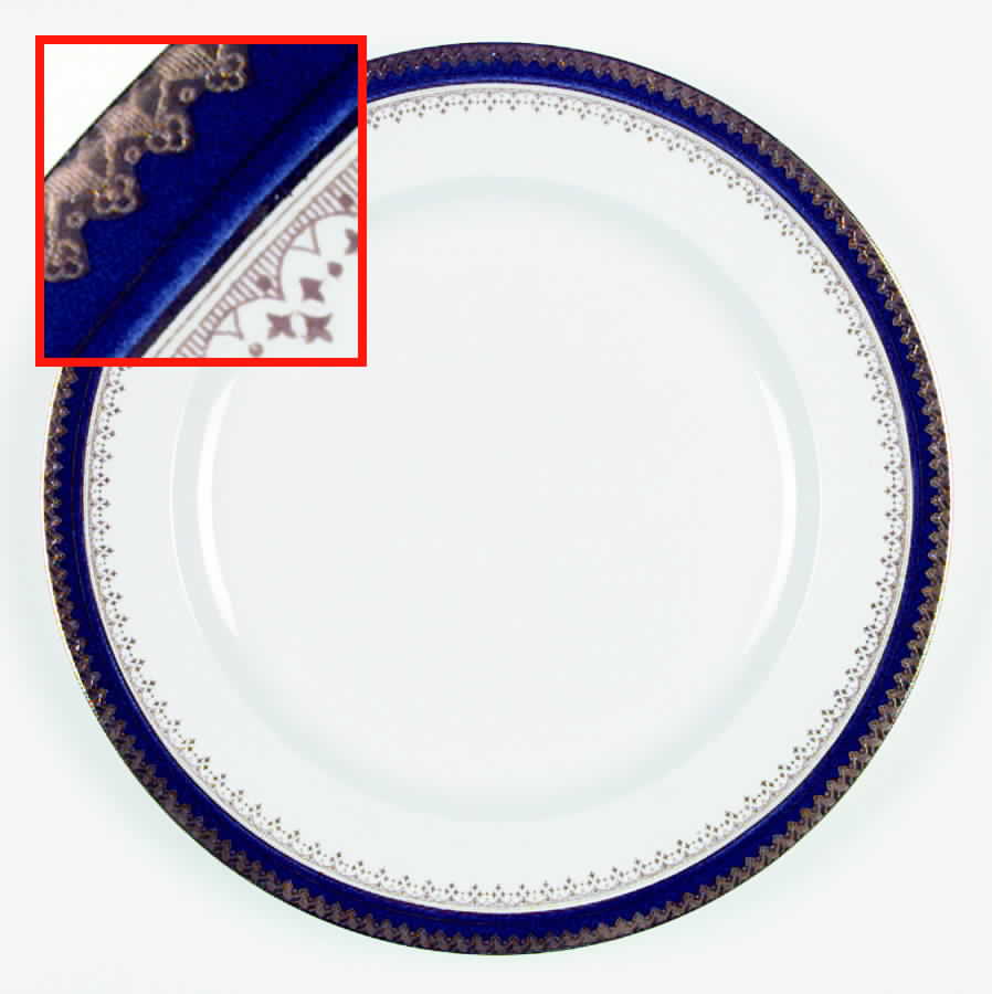 Or Repousse Dinner Plate by Booths-1