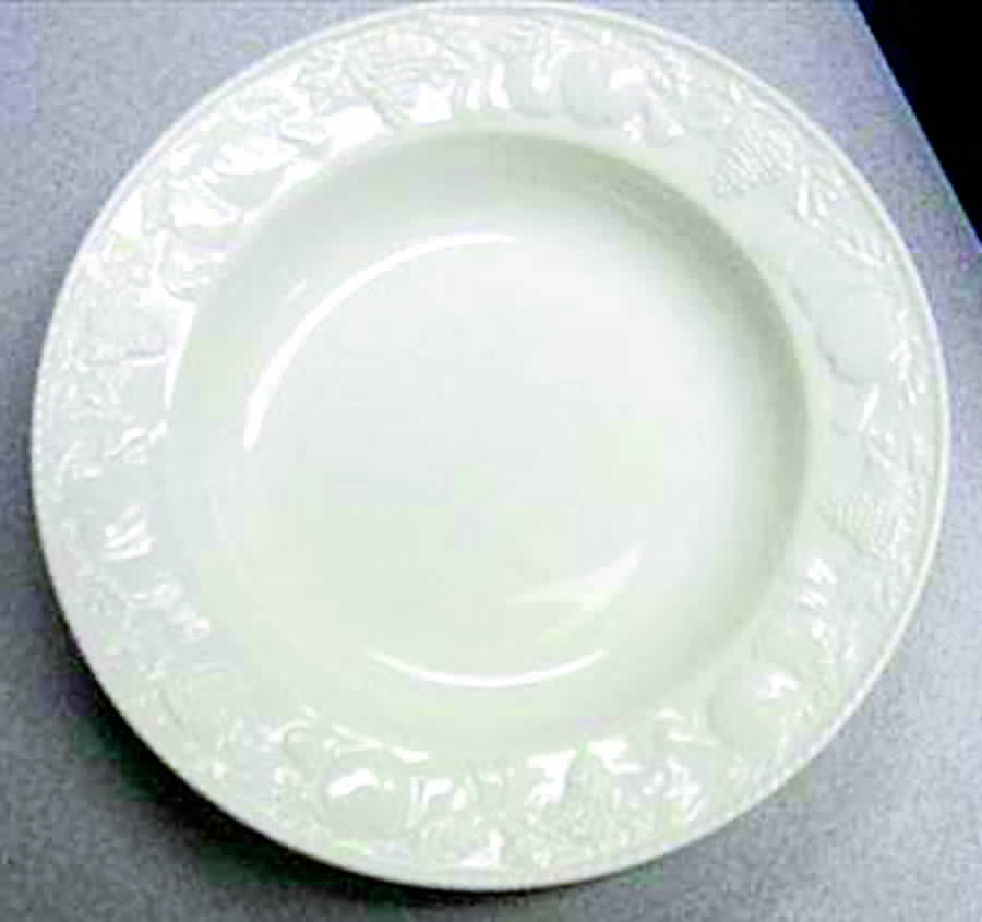 Lincoln White Rim Soup Bowl by Barratts-1