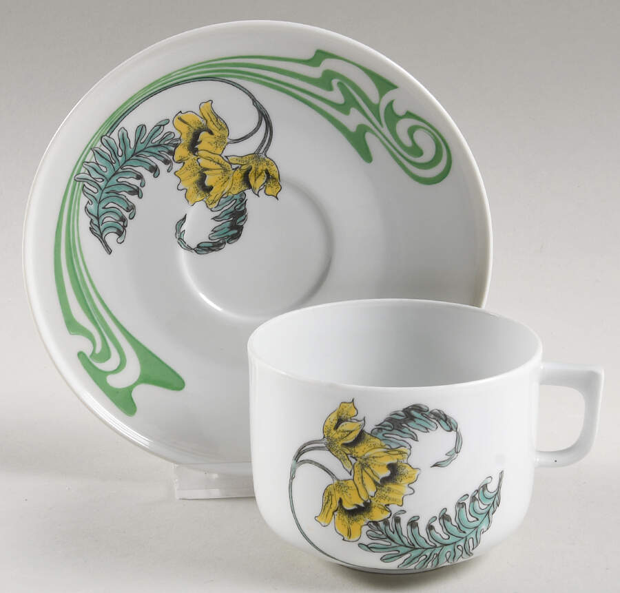 Bagatelle Flat Cup & Saucer Set by Bernardaud-1