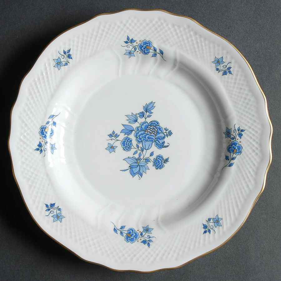 Chinois Blue Salad Plate by Boglar-1