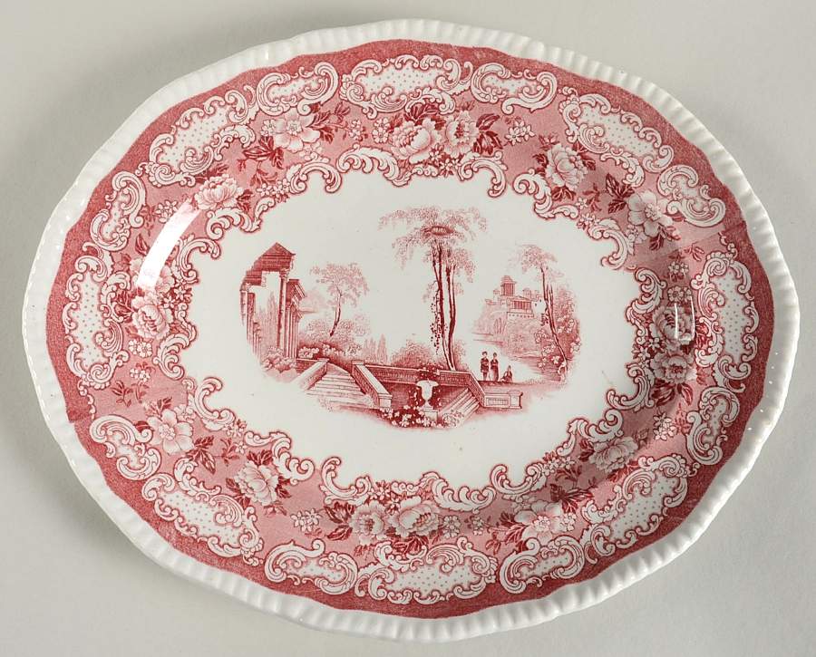 Athena Red 11" Oval Serving Platter by Bishop & Stonier-1