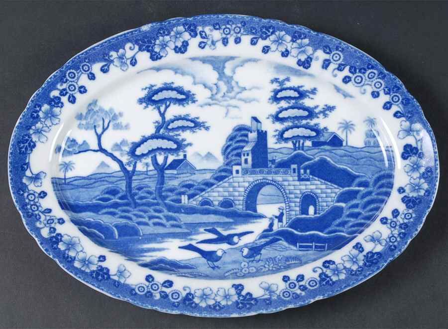 BLU1 12" Oval Serving Platter by Blue Castle-1
