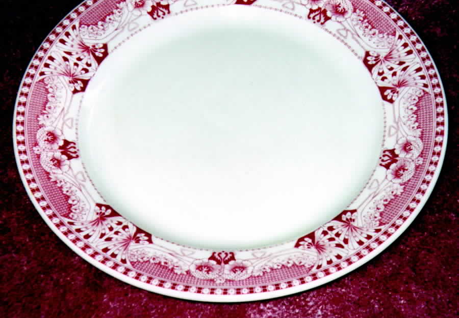 Vienna Red Dinner Plate by Buffalo Pottery-1