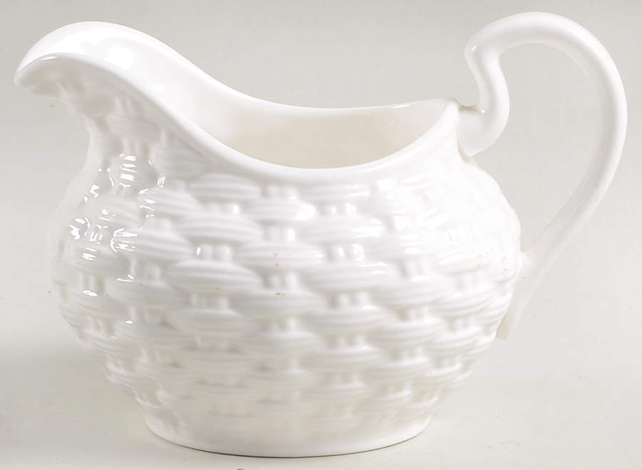 Basketweave Creamer by Belleek Pottery (Ireland)-1