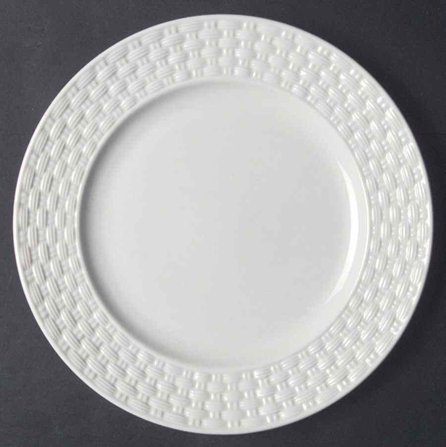 Basketweave Dinner Plate by Belleek Pottery (Ireland)-1