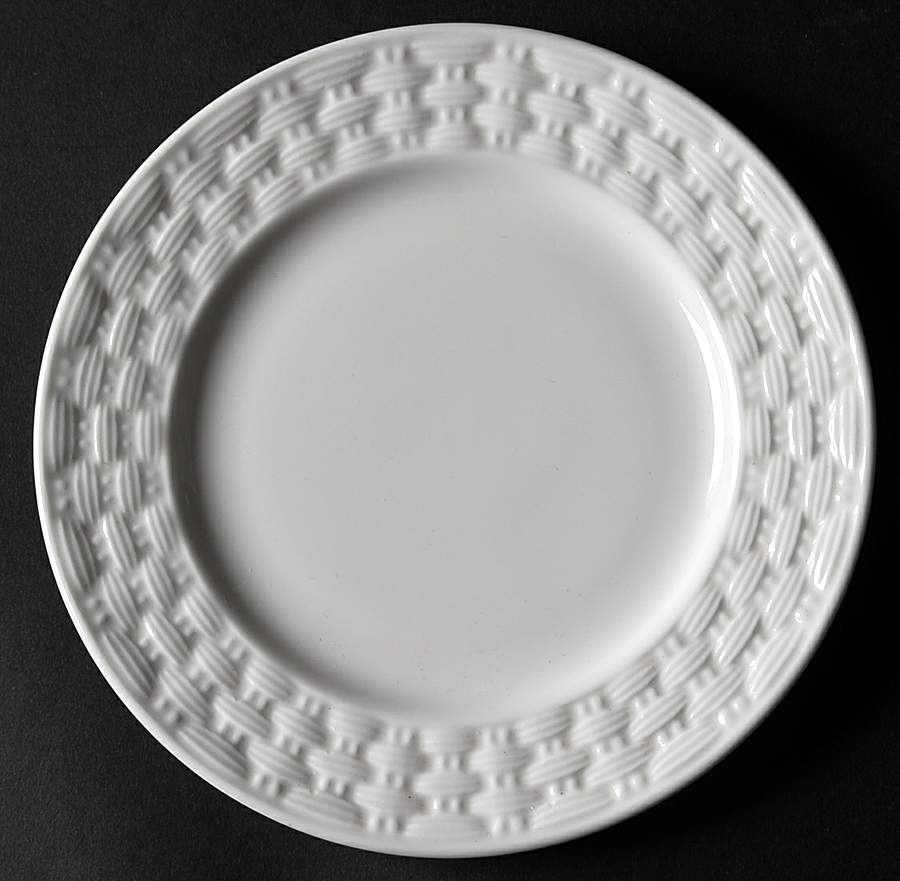 Basketweave Salad Plate by Belleek Pottery (Ireland)-1