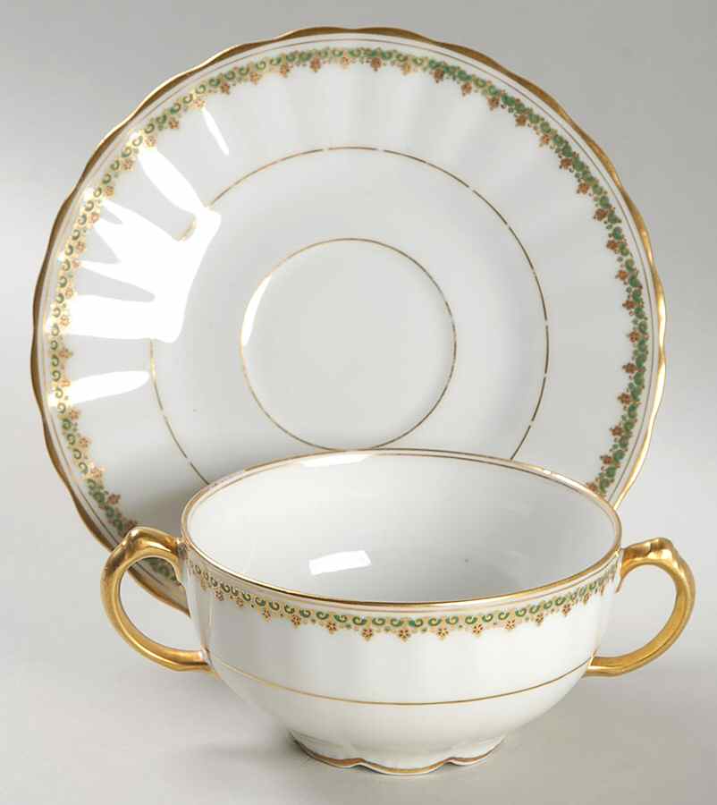 BWD206 Flat Bouillon Cup & Saucer by Bawo & Dotter-1