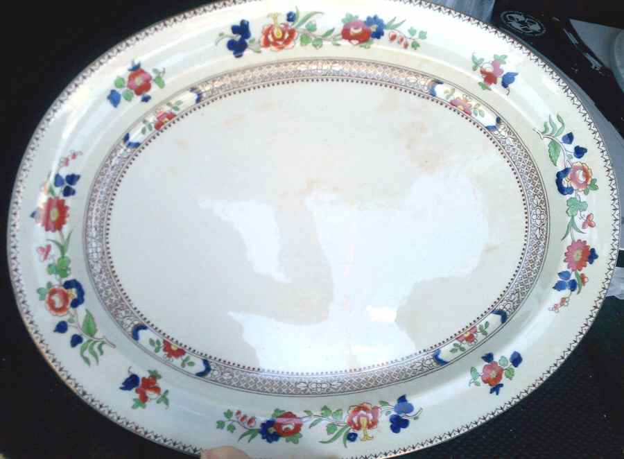 A1222 16" Oval Serving Platter by Booths-1