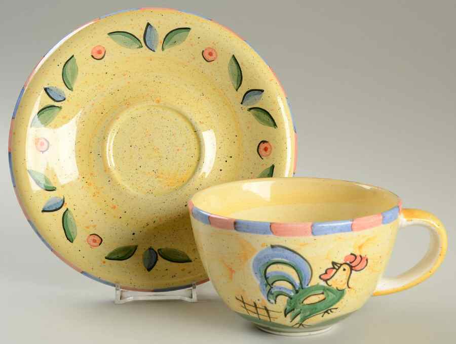 Rooster Oversized Cup & Saucer Set by Bella-1