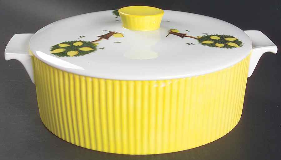 Lemon Tree 2.5 Qt Round Covered Casserole by Georges Briard-1