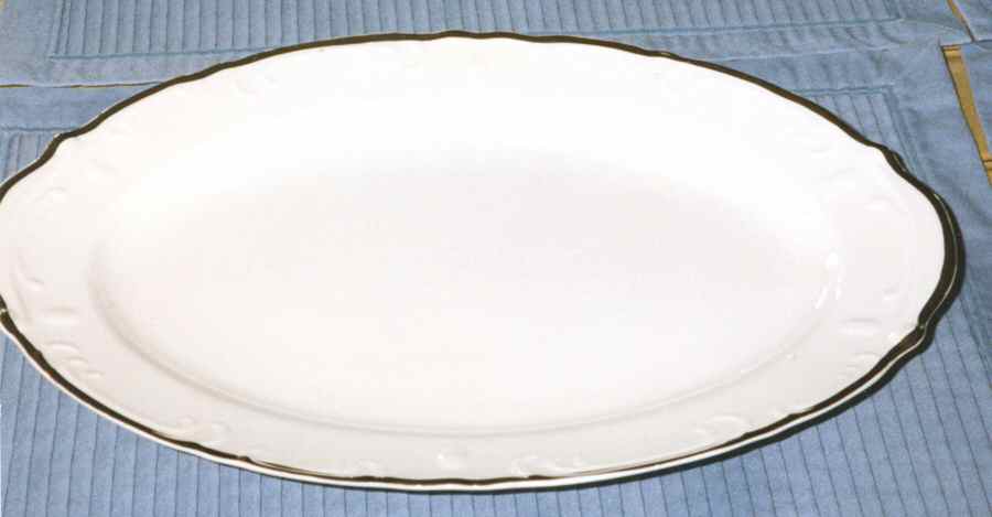 Du Barry 14" Oval Serving Platter by Breton-1
