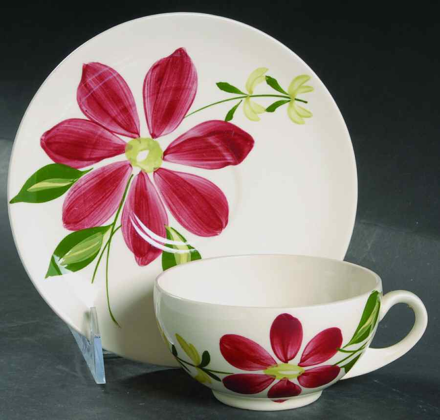 BRP65 Flat Cup & Saucer Set by Blue Ridge Southern Pottery-1