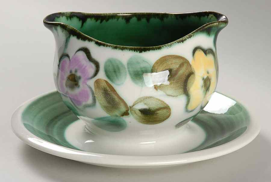 In The Mood Gravy Boat with Attached Underplate by Boch-1