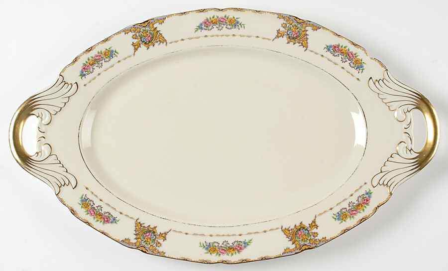 Monica 18" Oval Serving Platter by Black Knight-1