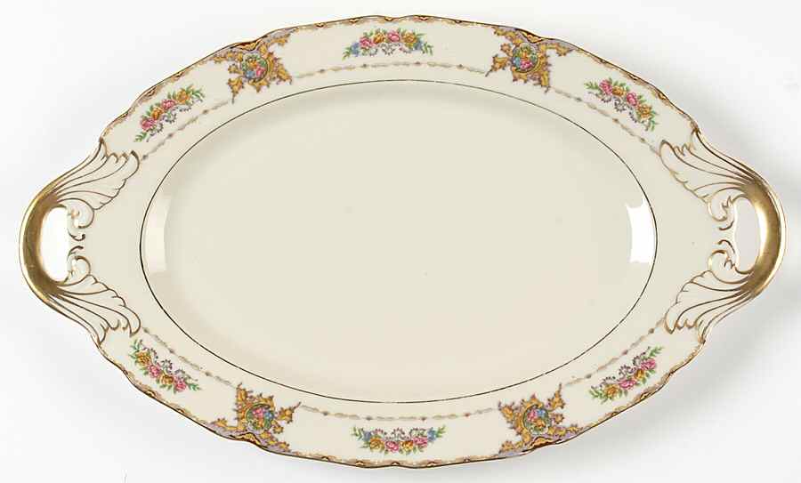 Monica 14" Oval Serving Platter by Black Knight-1