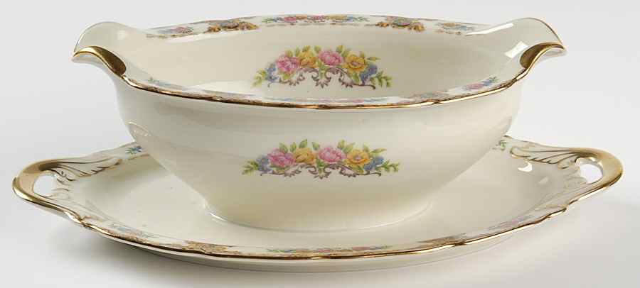 Monica Gravy Boat with Attached Underplate by Black Knight-1