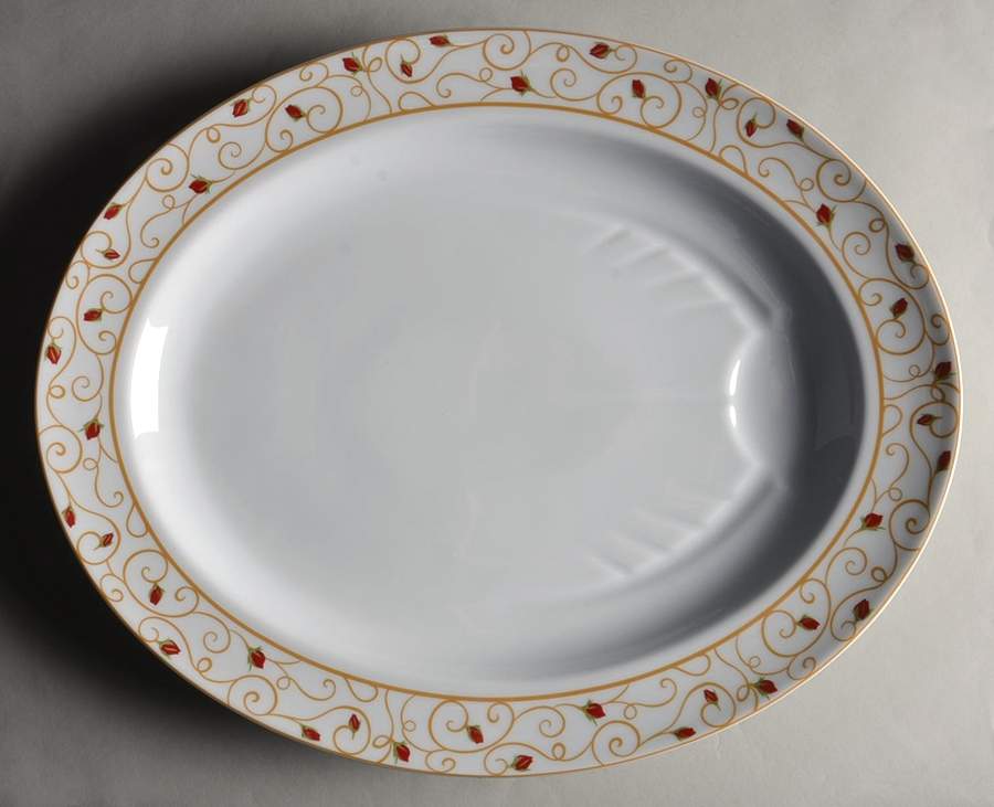 Bois De Rose 17" Oval Serving Platter by Bernardaud-1