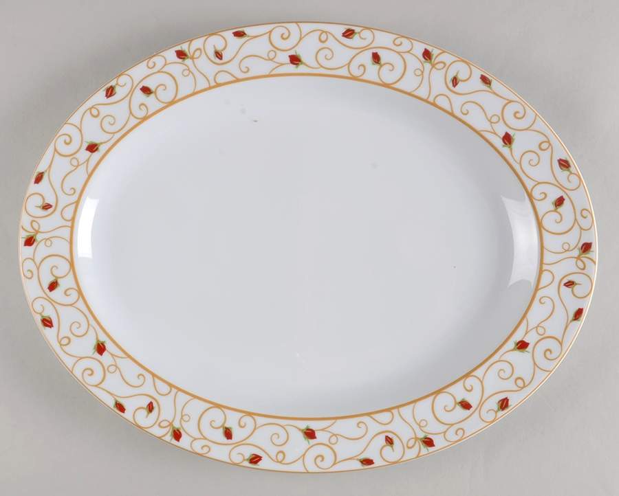 Bois De Rose 15" Oval Serving Platter by Bernardaud-1