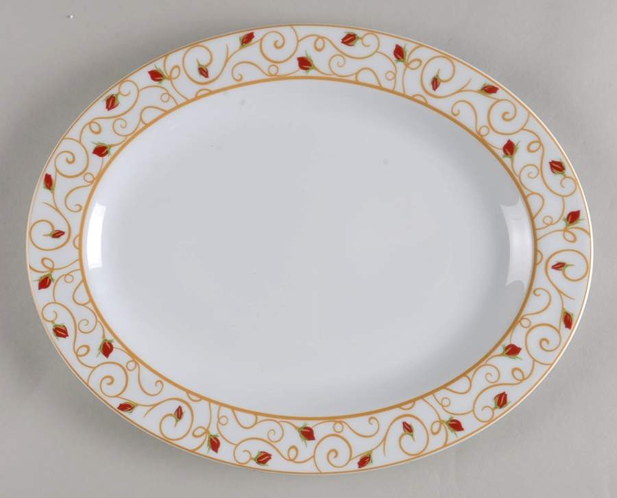 Bois De Rose 13" Oval Serving Platter by Bernardaud-1