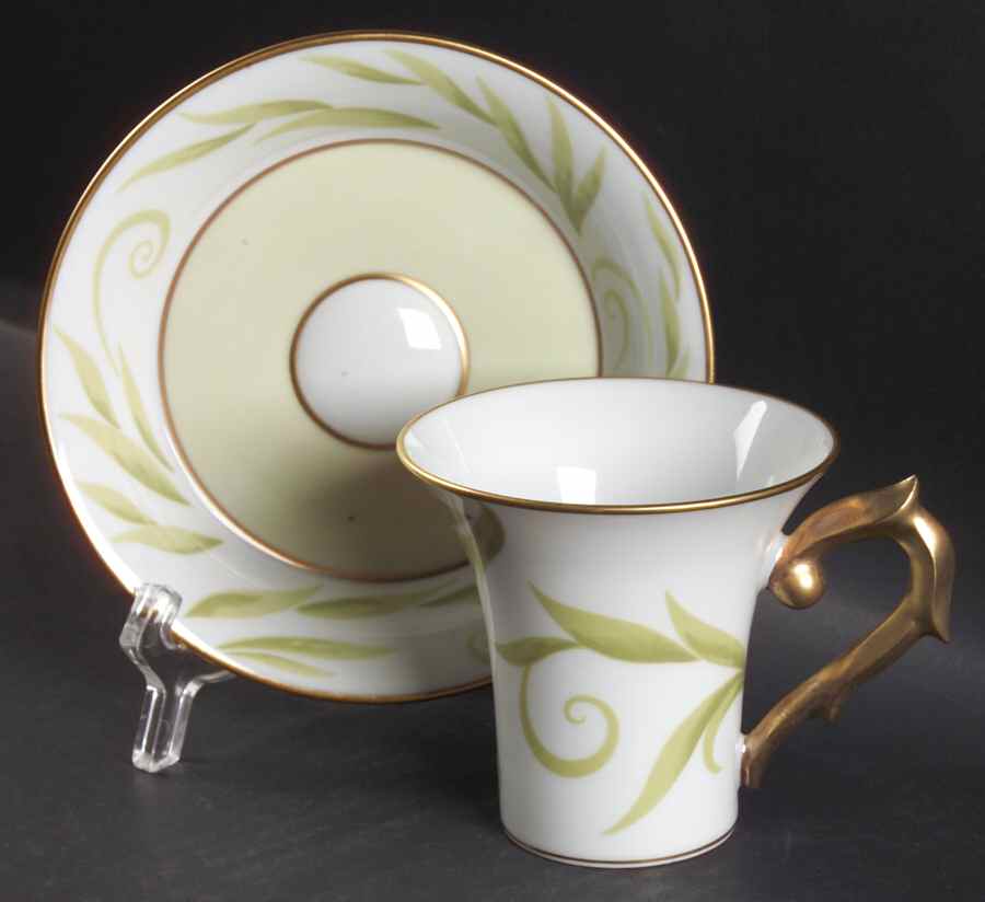 Frivole Flat Demitasse Cup & Saucer Set by Bernardaud-1
