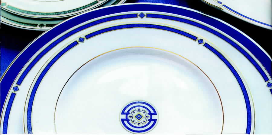Carrare Blue Dinner Plate by Bernardaud-1