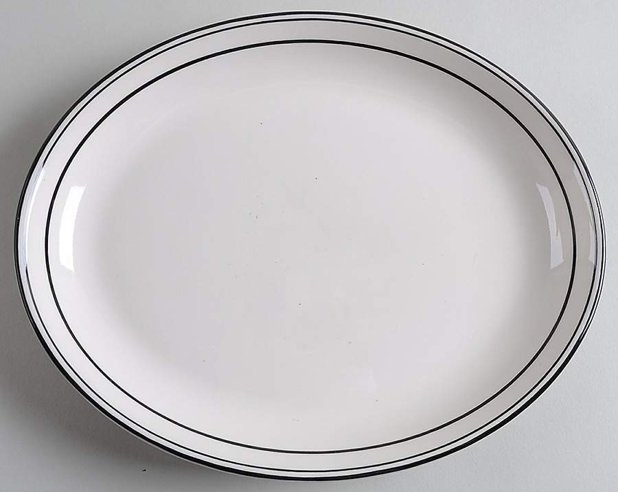 9703c 11" Oval Serving Platter by Buffalo Pottery-1