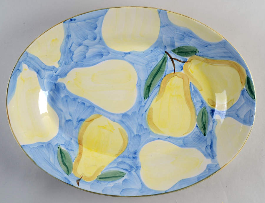 Oh Pear 18" Oval Serving Platter by Bella-1