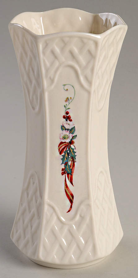 Winter Rose 7" Vase by Belleek Pottery (Ireland)-1