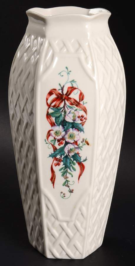 Winter Rose 10" Vase by Belleek Pottery (Ireland)-1