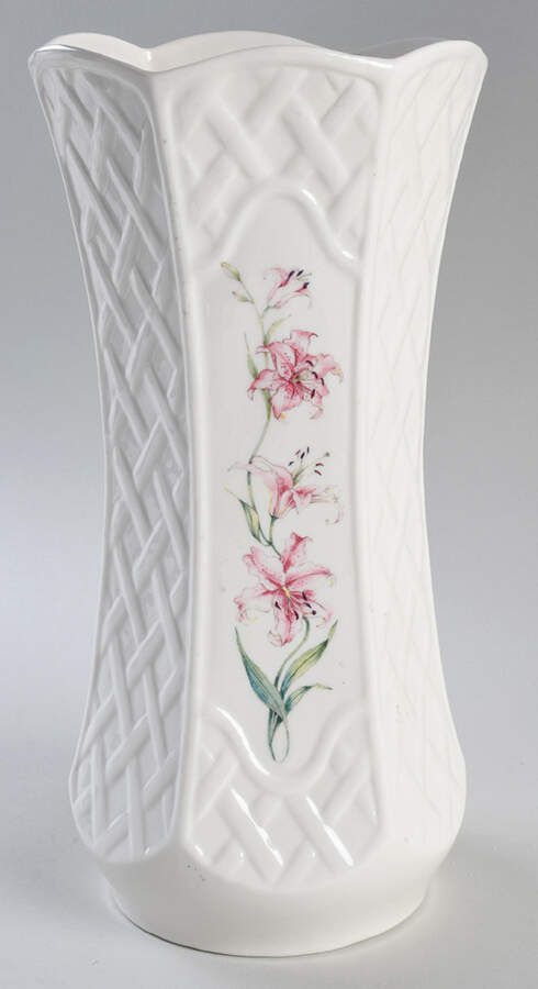 Country Trellis 12" Vase by Belleek Pottery (Ireland)-1