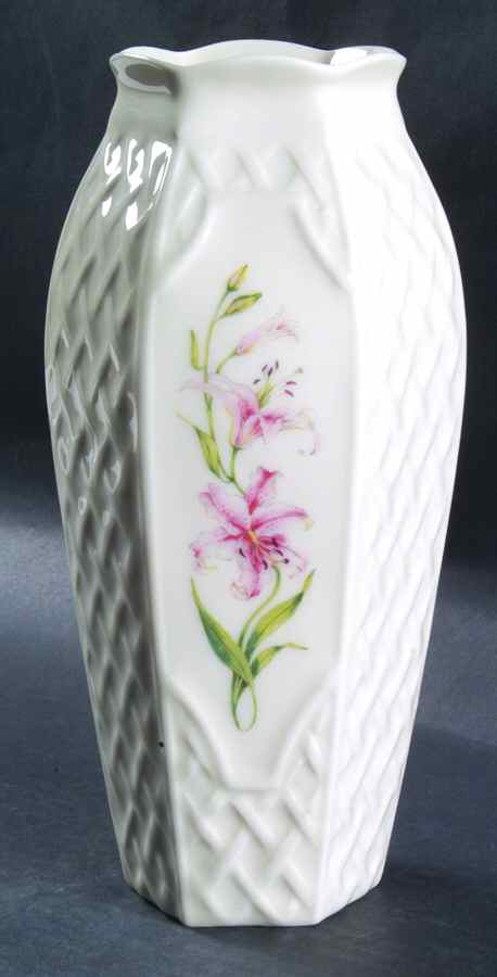 Country Trellis 10" Vase by Belleek Pottery (Ireland)-1