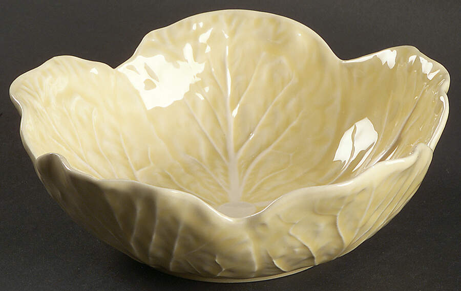 Cabbage Yellow Coupe Soup Bowl by Bordallo Pinheiro-1