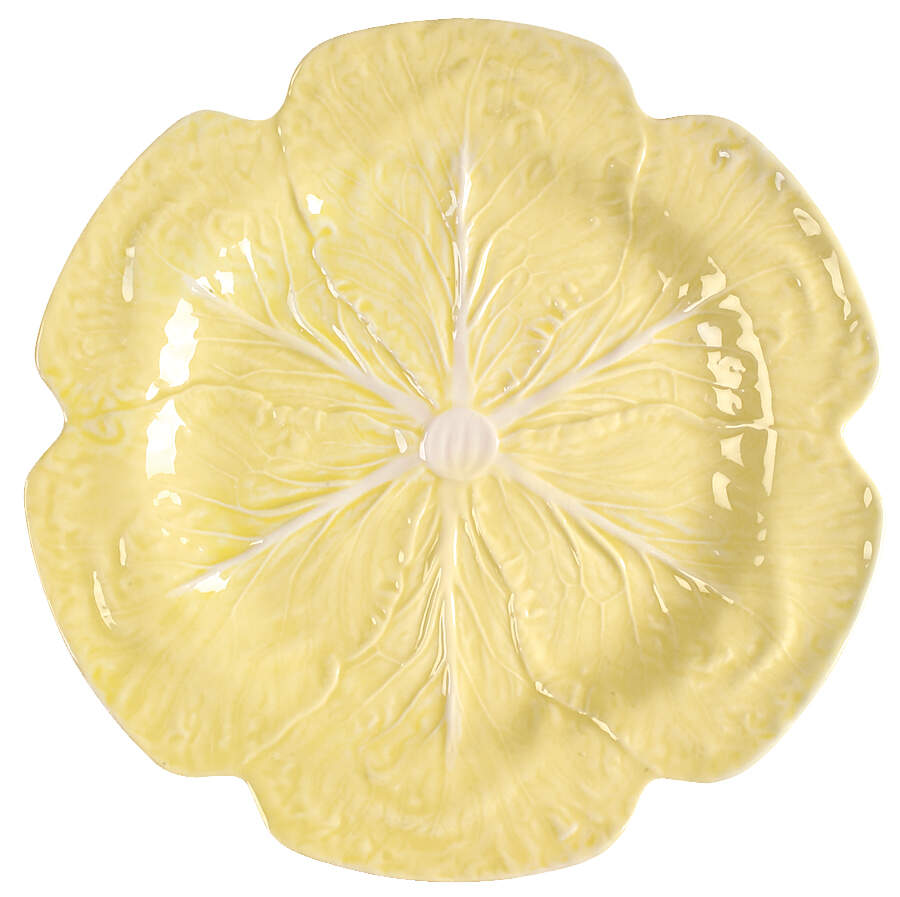 Cabbage Yellow 12" Chop Plate (Round Platter) by Bordallo Pinheiro-1