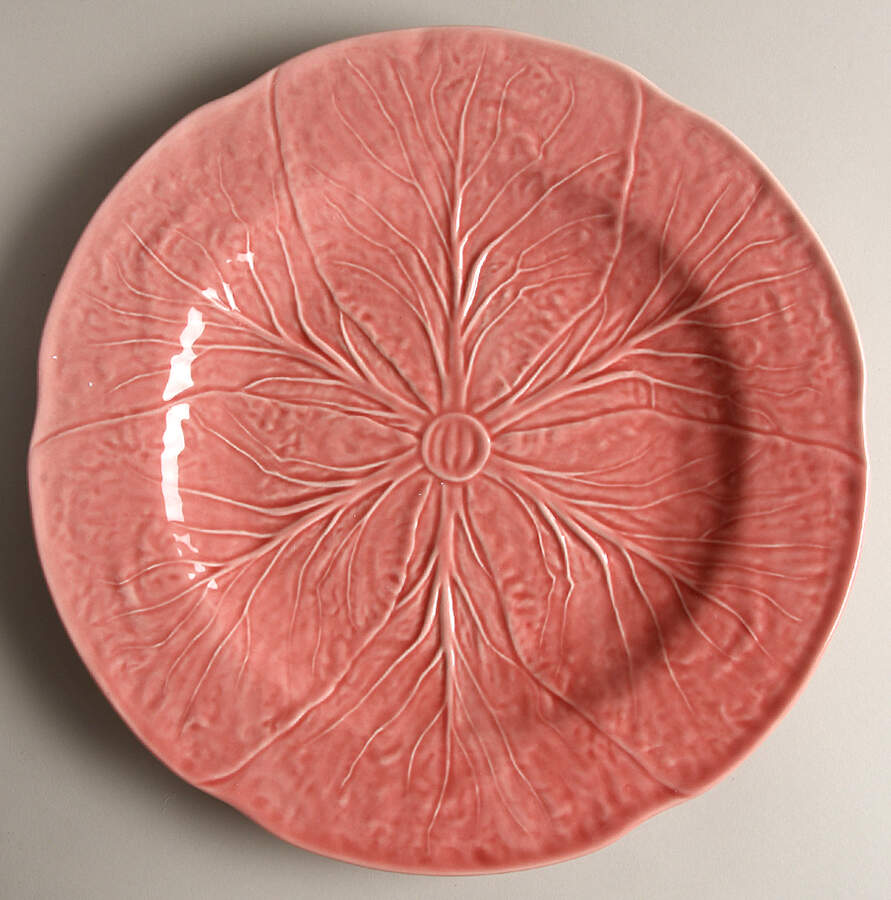 Cabbage Pink 12" Chop Plate (Round Platter) by Bordallo Pinheiro-1