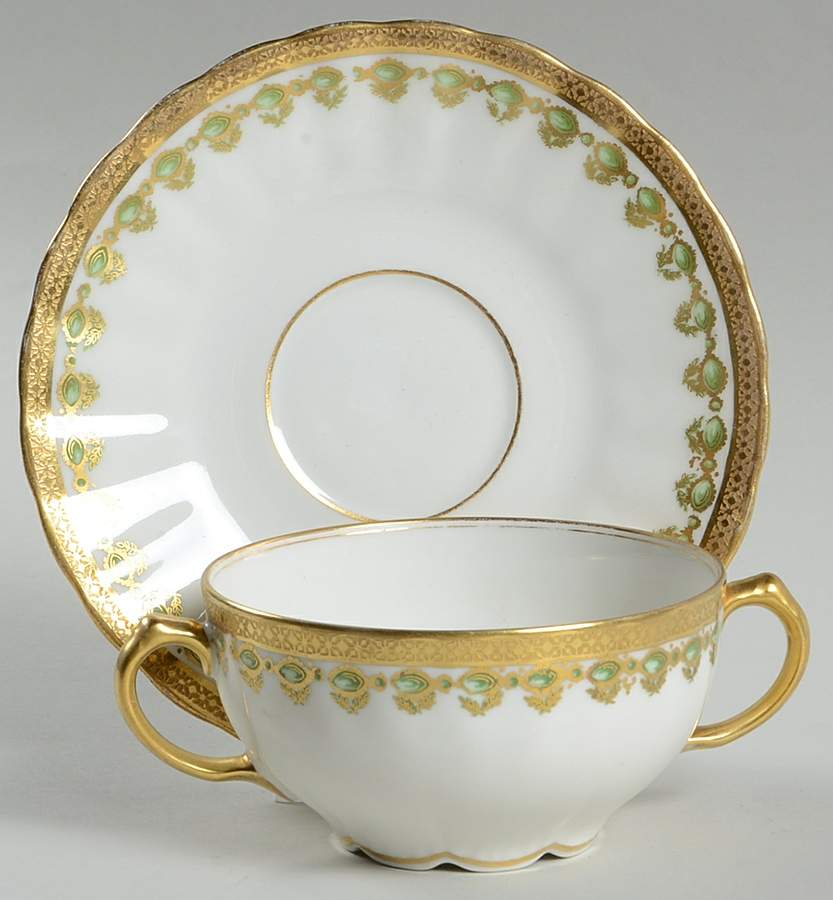 BWD237 Flat Bouillon Cup & Saucer by Bawo & Dotter-1