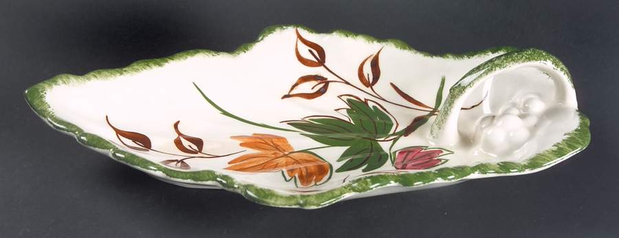 Fall Colors 10" Leaf Dish by Blue Ridge Southern Pottery-1