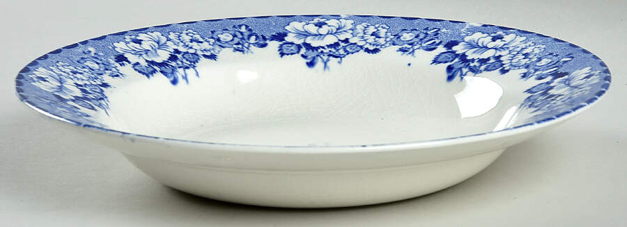 Peony Large Rim Soup Bowl by Britannia Pottery -1