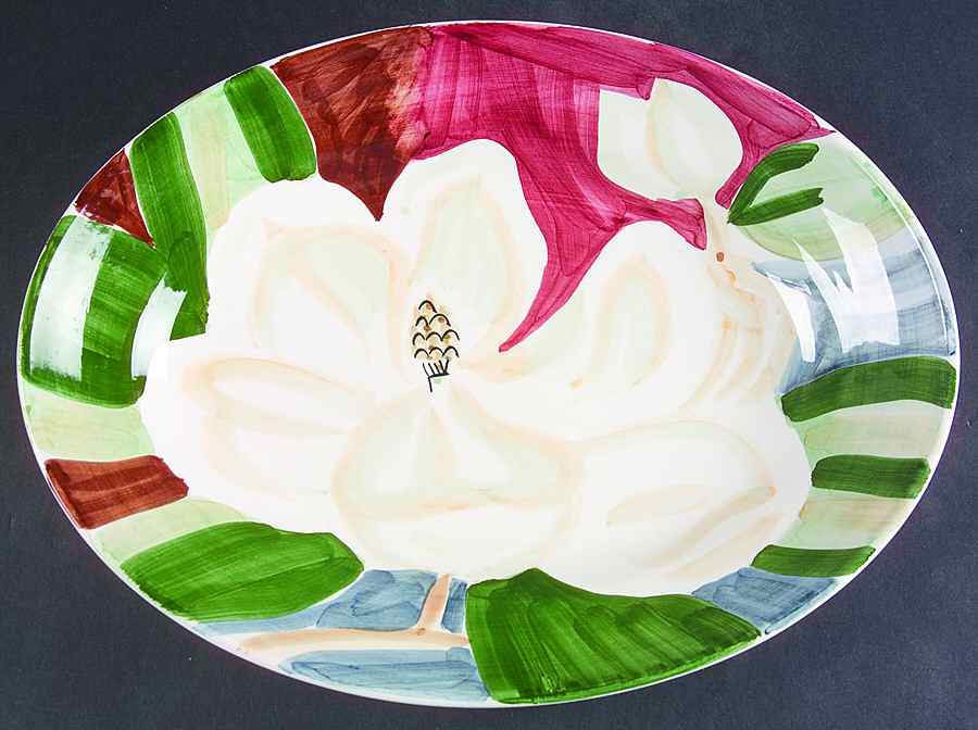Magnolia 14" Oval Serving Platter by Bella-1