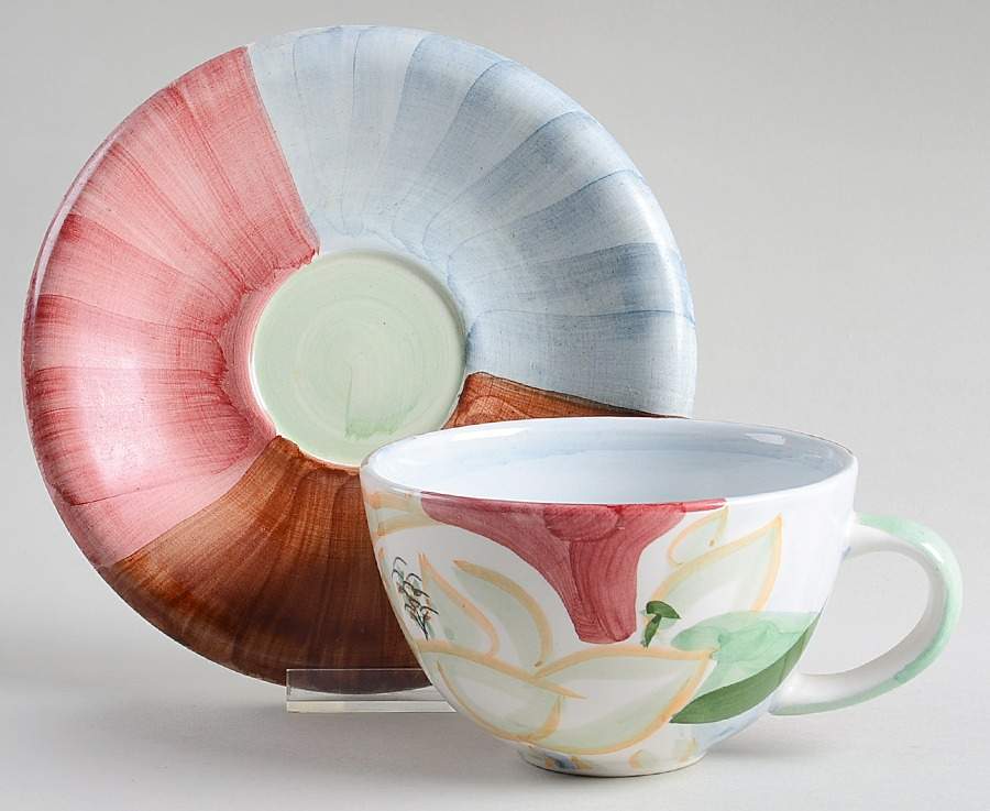 Magnolia Flat Cup & Saucer Set by Bella-1