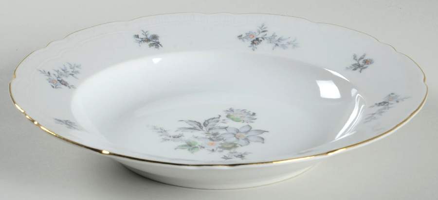 Wild Flower (Ribbed Edge) Rim Soup Bowl by Bohemia Ceramic Works-1