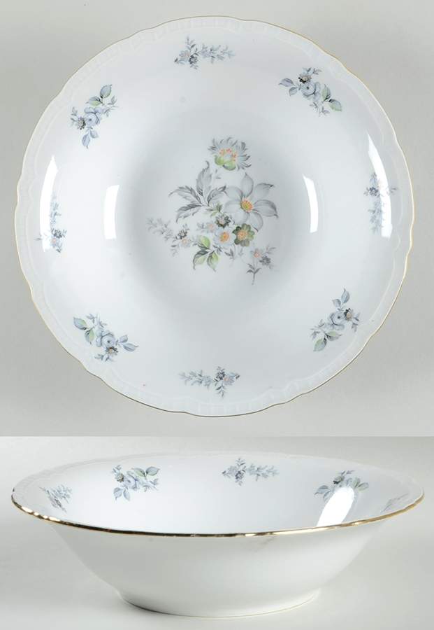 Wild Flower (Ribbed Edge) 9" Round Vegetable Bowl by Bohemia Ceramic Works-1