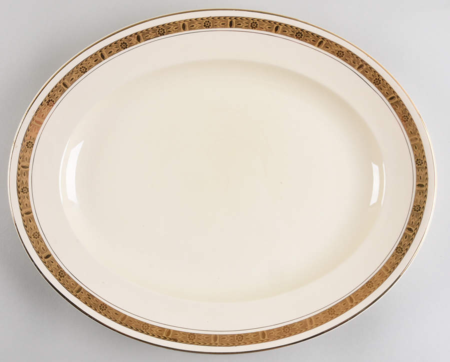 4696 15" Oval Serving Platter by Burgess & Leigh-1