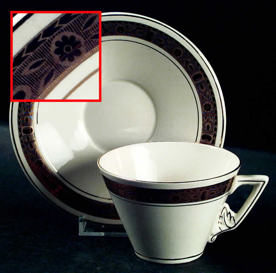 4696 Flat Cup & Saucer Set by Burgess & Leigh-1