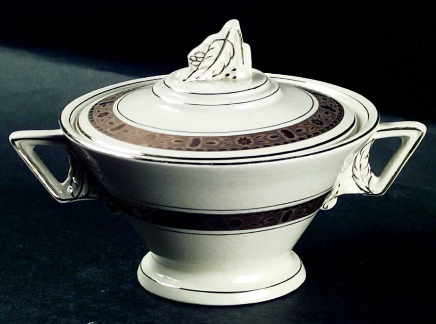 4696 Sugar Bowl & Lid by Burgess & Leigh-1
